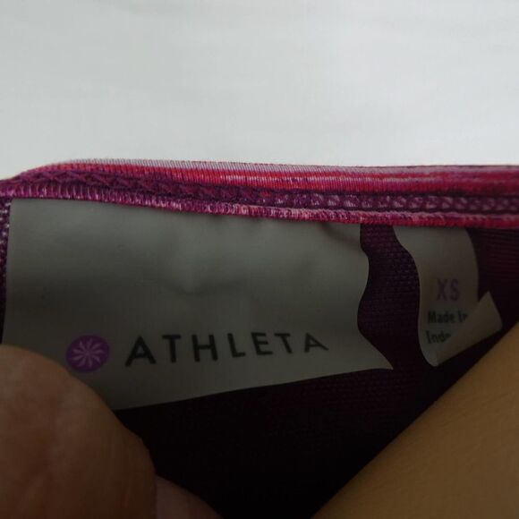 Athleta Airbrush Tinker Racerback Tank Top Athletic Yoga Built in Bra Drawstring - Picture 6 of 7